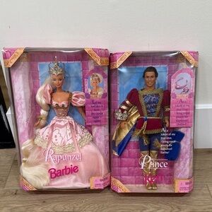 Vintage 1997 Barbie Rapunzel and Prince Ken